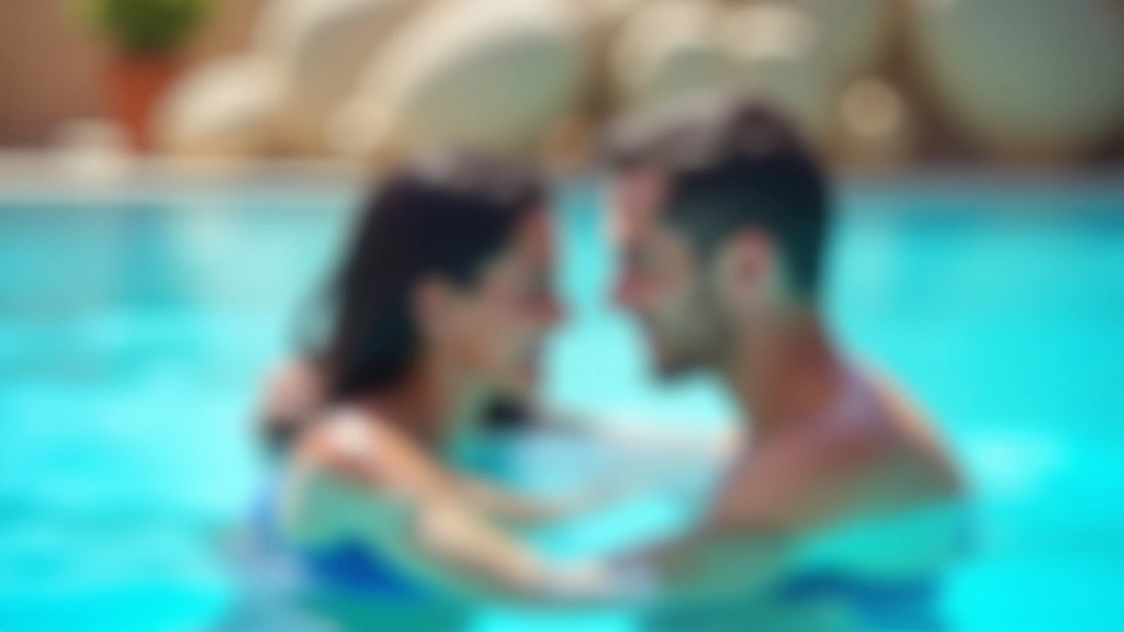 مدرب سباحة يساعد متدربة في حمام السباحة